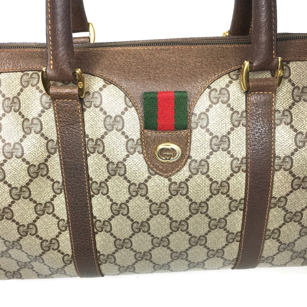 Authentic Gucci brown Boston satchel bag - Picture 3 of 15